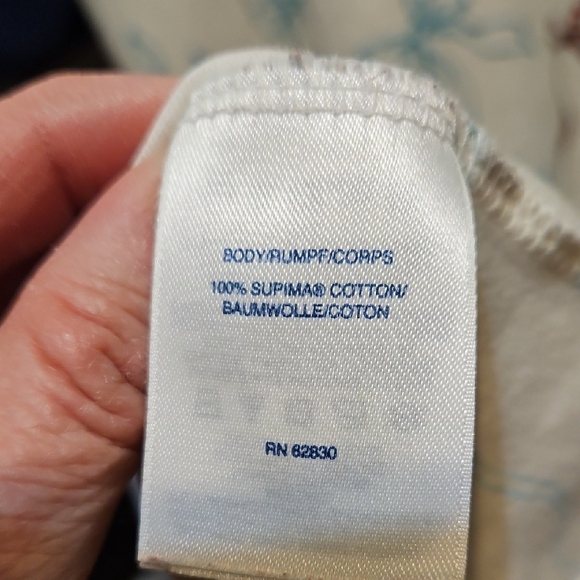 Lands’ End 100% Supima Cotton Nightgown Short Sleeve Bow Print J17 - Picture 9 of 9